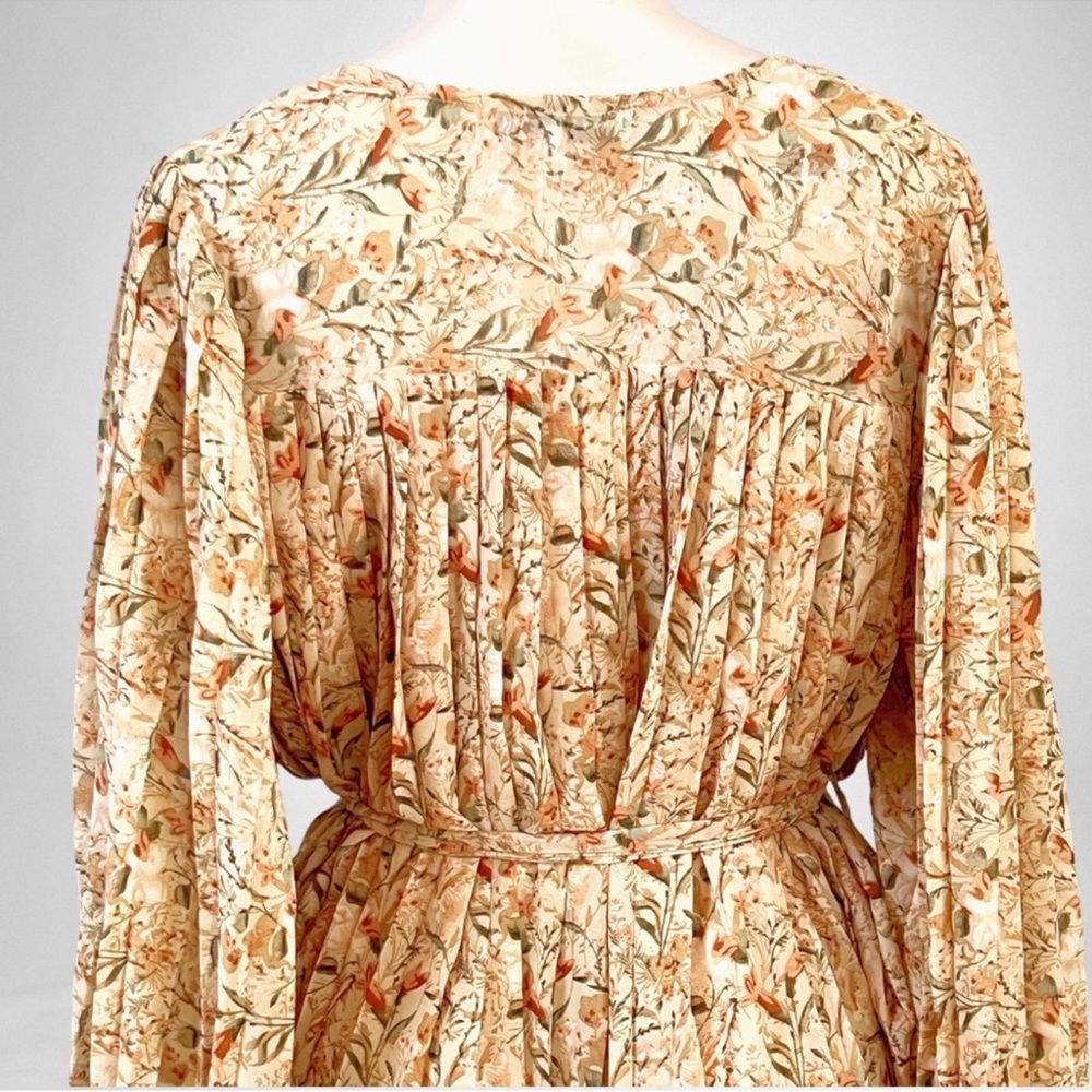 NEW Endless Rose Pleated Floral Jumper Beige SZ M - Picture 8 of 12